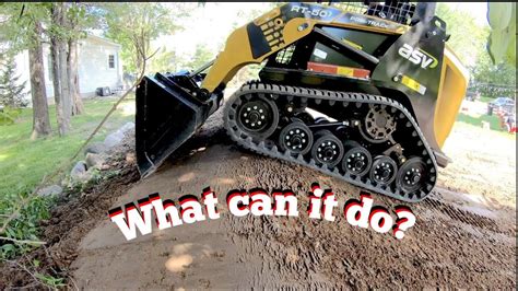 Testing a new skid steer Regrading a site 